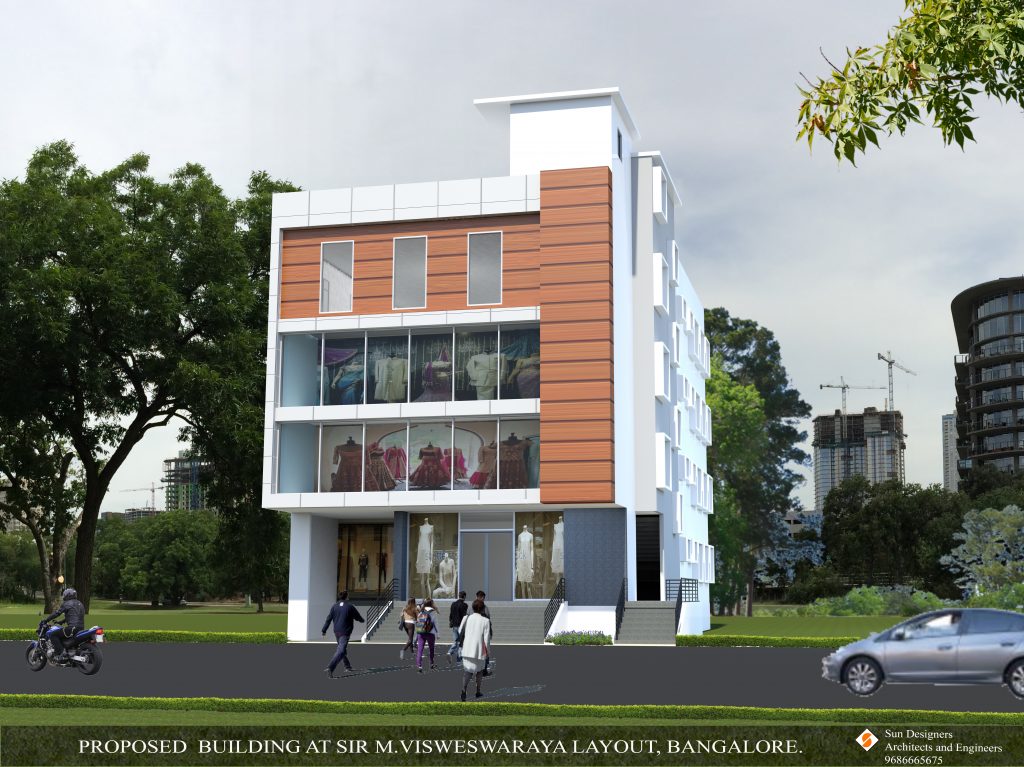 Commercial complex at Sir. M. Visveshwaraya Layout Bangalore